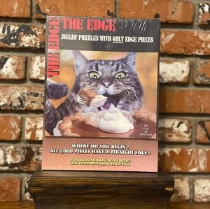 "Cat Pie Face" The Edge 1000 piece puzzle with ONLY EDGES! By TDC games. NEW